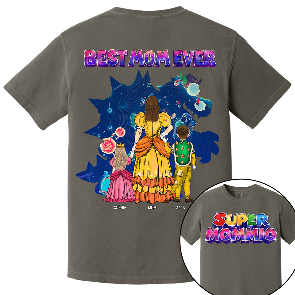 Customized Super Mommio Galaxy Gaming Shirt, Gift For Mom, Mother's Day L0411
