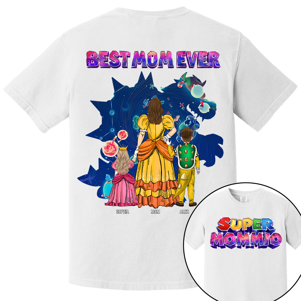 Customized Super Mommio Galaxy Gaming Shirt, Gift For Mom, Mother's Day L0411