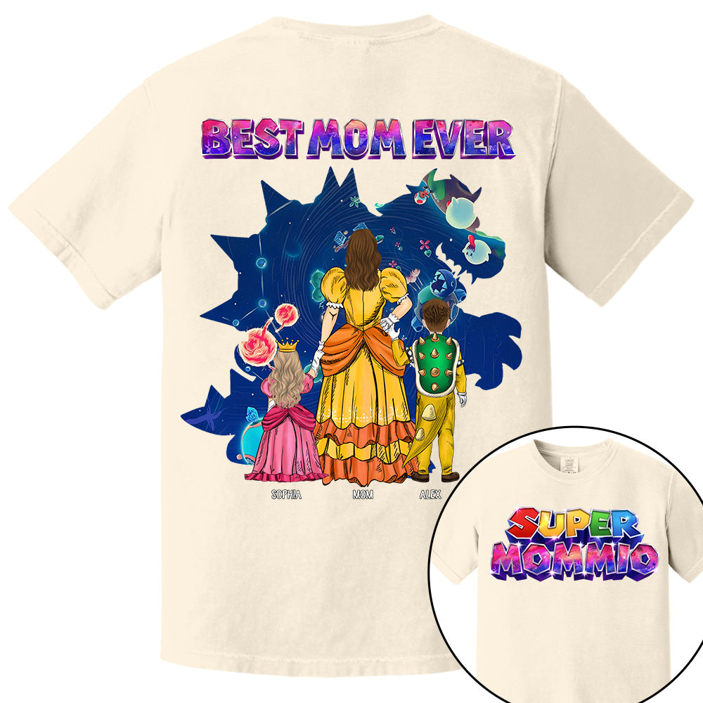 Customized Super Mommio Galaxy Gaming Shirt, Gift For Mom, Mother's Day L0411