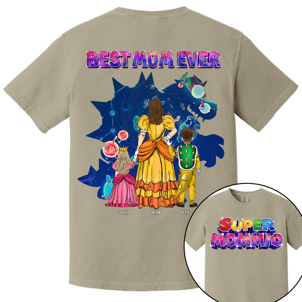 Customized Super Mommio Galaxy Gaming Shirt, Gift For Mom, Mother's Day L0411