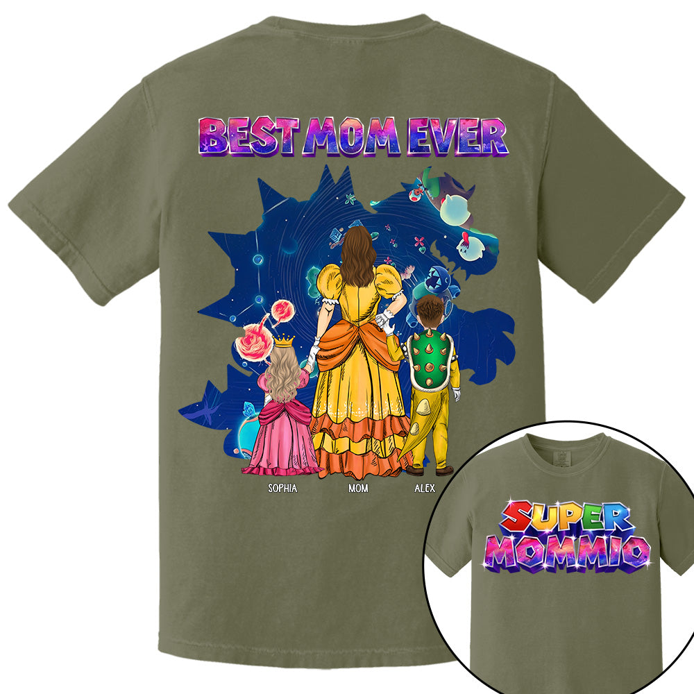 Customized Super Mommio Galaxy Gaming Shirt, Gift For Mom, Mother's Day L0411