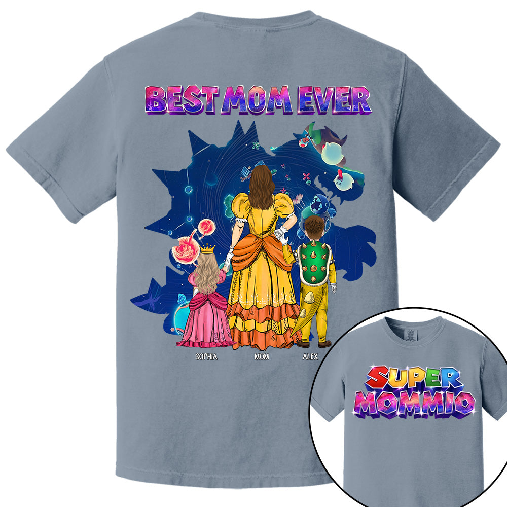 Customized Super Mommio Galaxy Gaming Shirt, Gift For Mom, Mother's Day L0411