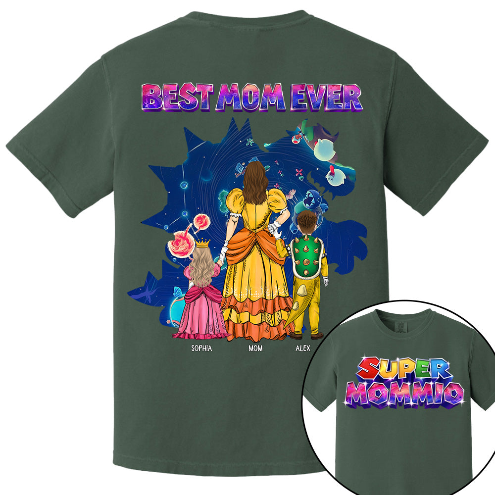 Customized Super Mommio Galaxy Gaming Shirt, Gift For Mom, Mother's Day L0411
