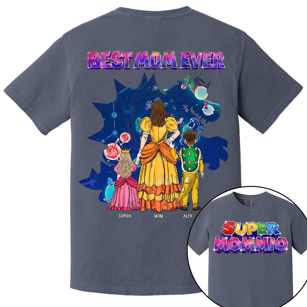 Customized Super Mommio Galaxy Gaming Shirt, Gift For Mom, Mother's Day L0411