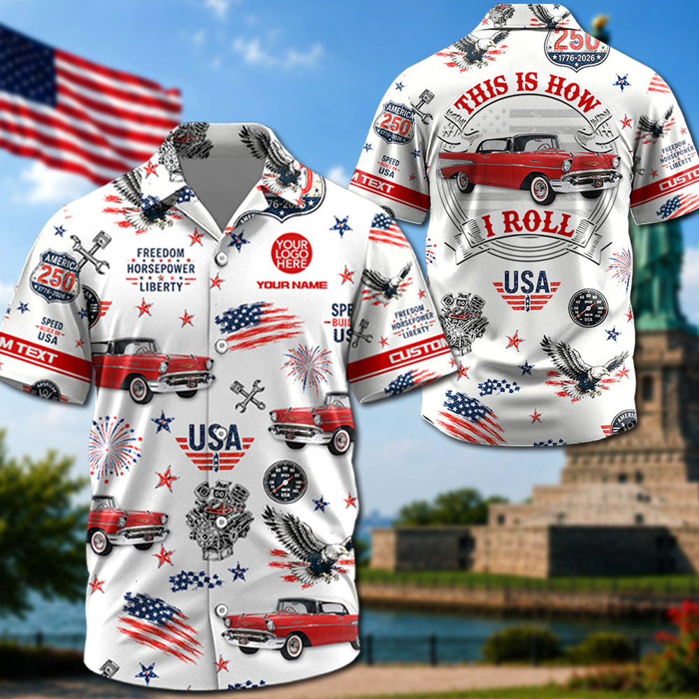 Celebrate America 250th Anniversary - Personalized Car Photo Hawaiian Shirt A2110 Pt99