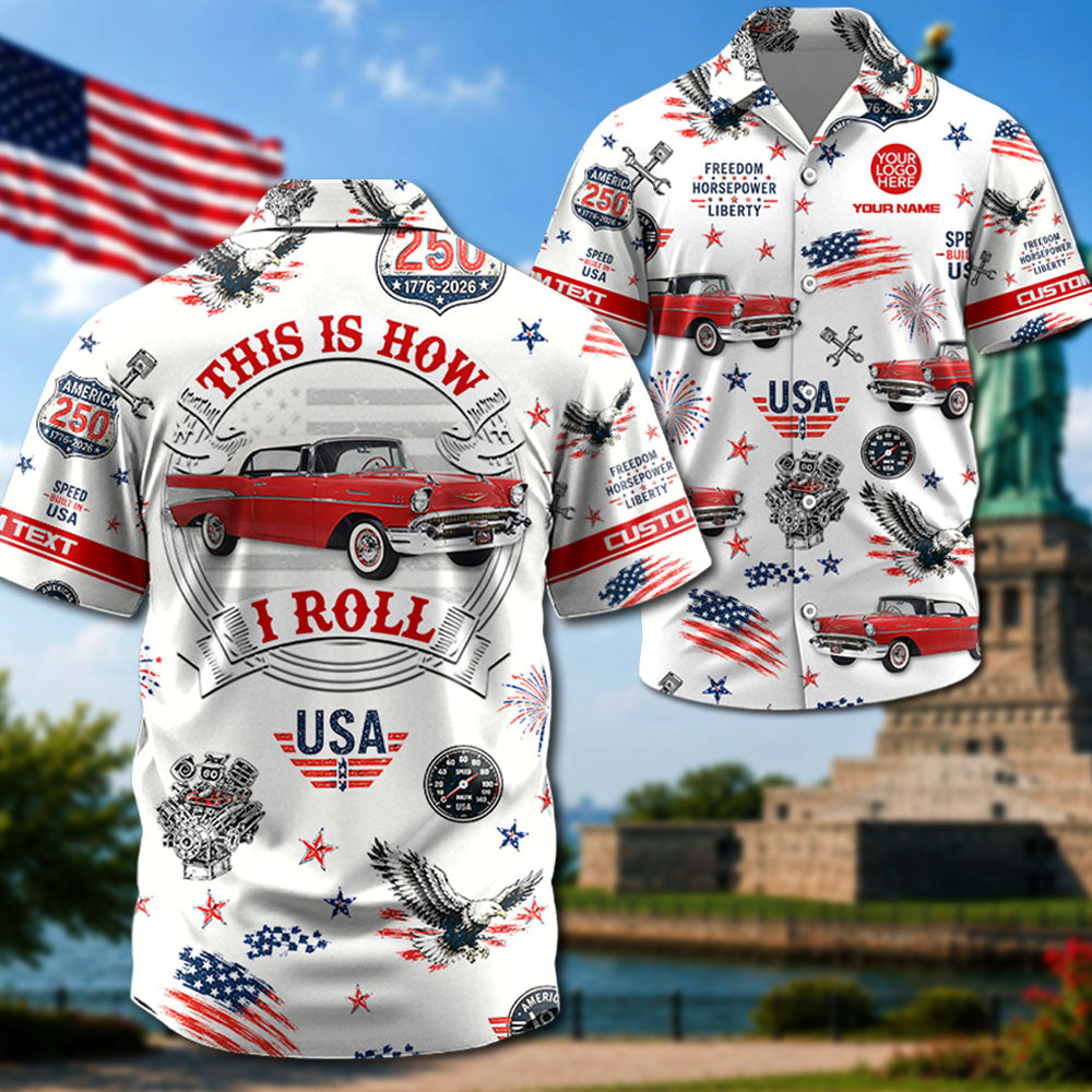 Celebrate America 250th Anniversary - Personalized Car Photo Hawaiian Shirt A2110 Pt99