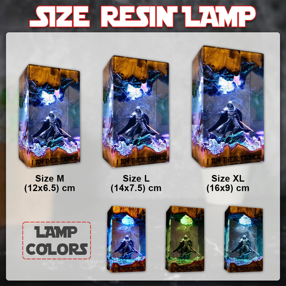 I Am Their Father Resin Desk Decor, Home Decor Night Light, Epoxy art, Gift idea Christmas, Father's Day Gift For Dad Hv01