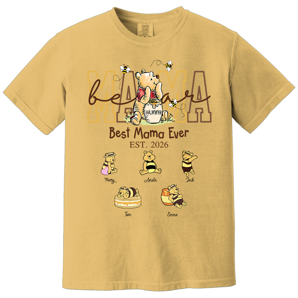 Mama Bear, Best Mama Ever, Personalized Mama Bear Grandma Bear Est Shirt Sweatshirt, Gift For Mom Grandma Gift For Mother's Day