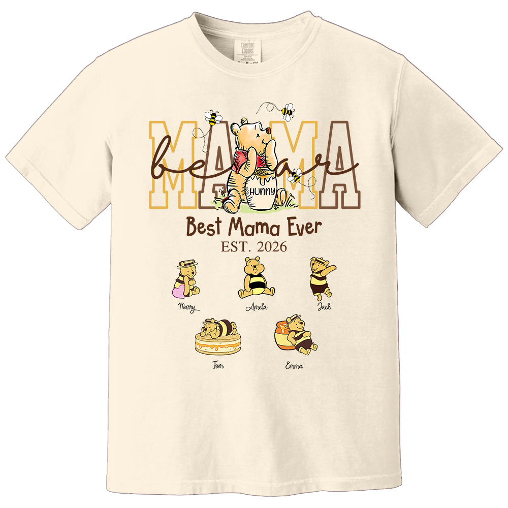 Mama Bear, Best Mama Ever, Personalized Mama Bear Grandma Bear Est Shirt Sweatshirt, Gift For Mom Grandma Gift For Mother's Day