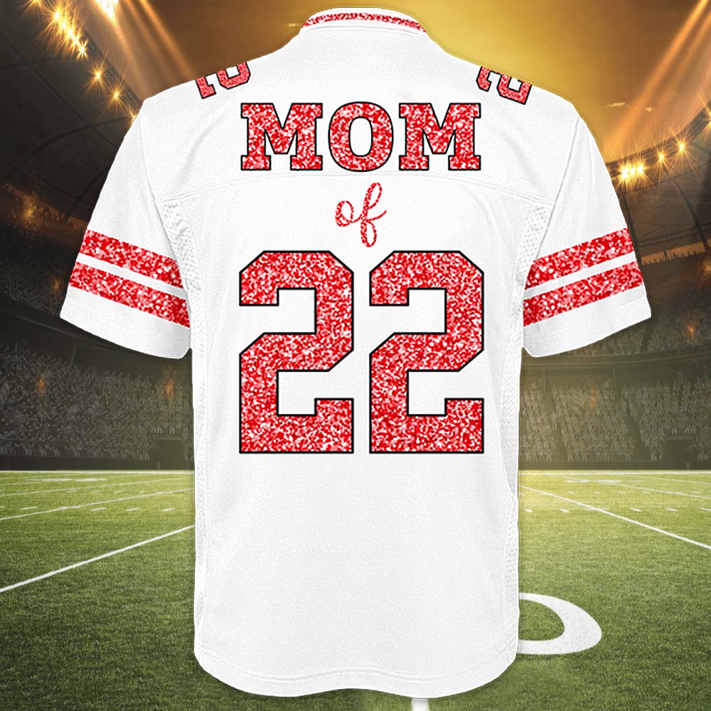 Custom Photo Football Game Day Football Glitter Jersey For Football Lovers - Personalized Gift For Football Player NA04 VH01
