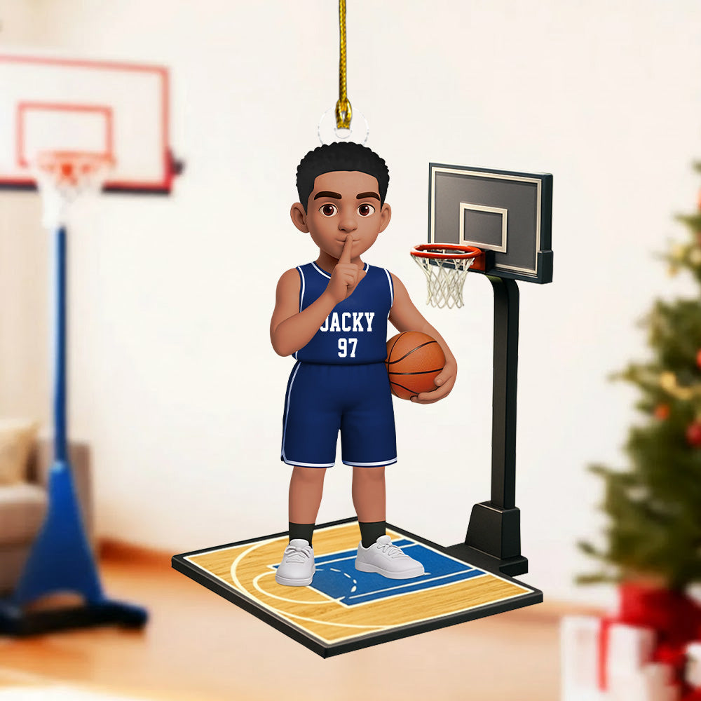 Basketball Player Christmas Ornament, Personalized Acrylic Ornament, Gift For Basketball Lovers T1807