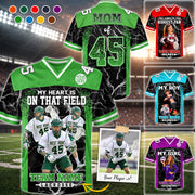 Custom My Heart Is On That Field Shirt, Lacrosse Shirt, Gift For Lacrosse Lovers L0411 Hv01
