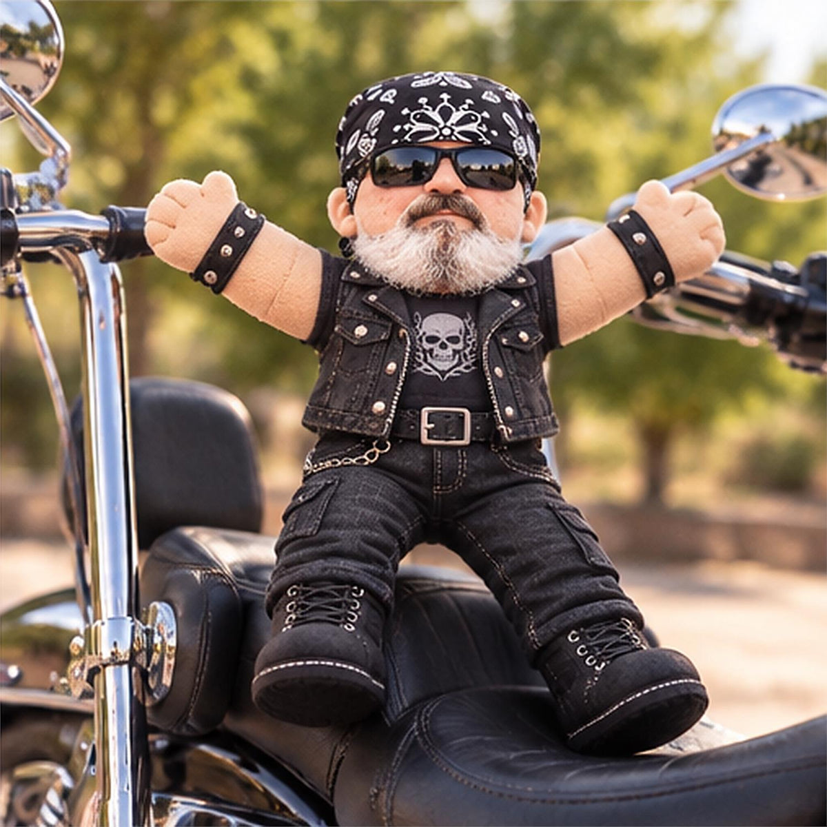 Personalized Photo Bikers Squishy Toy Poseable Plush Doll, Funny Gift For Bikers A2110 Hv01 TL06