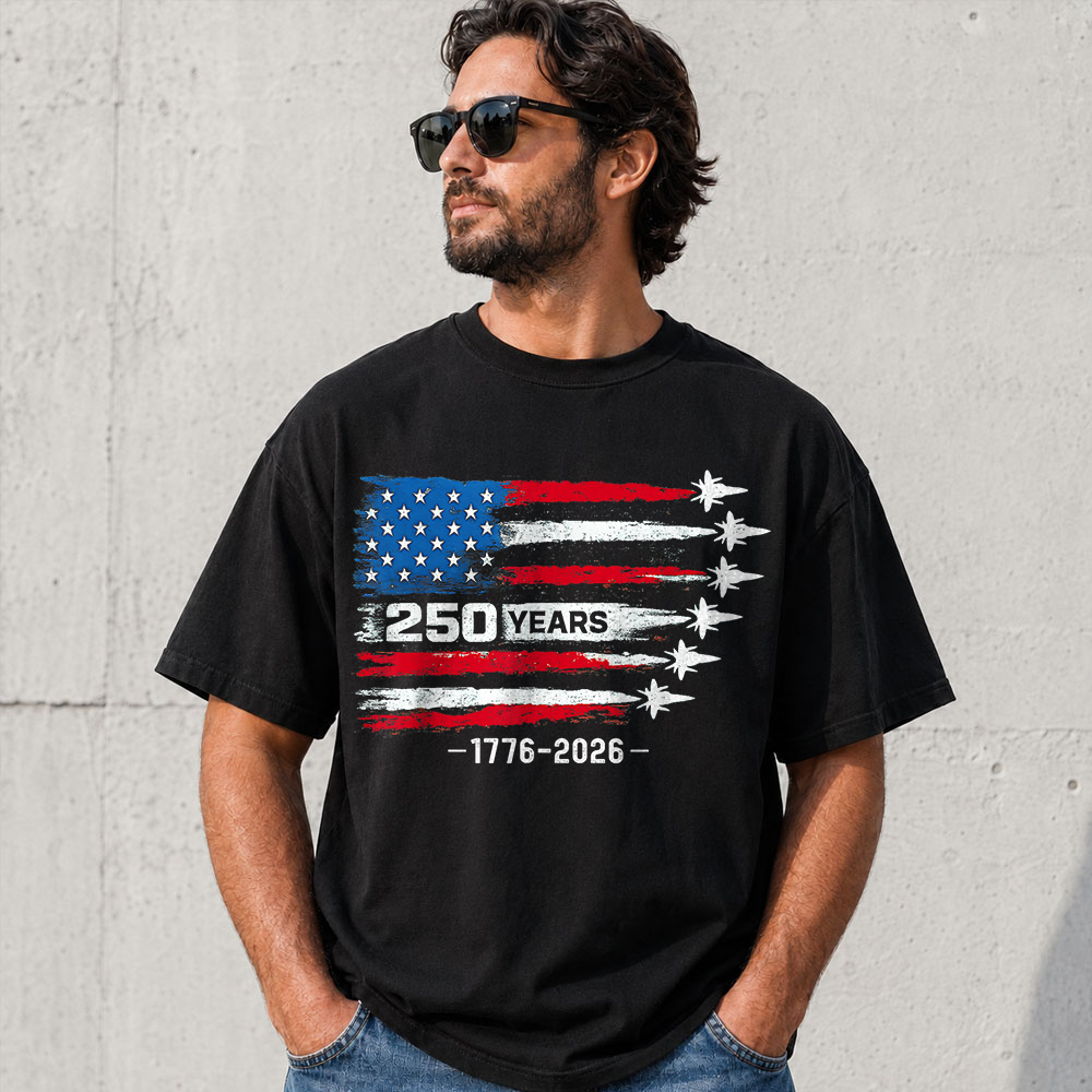 USA 250th Anniversary T-Shirt, America 250 Years 1776-2026 4th of July Tee Hv01