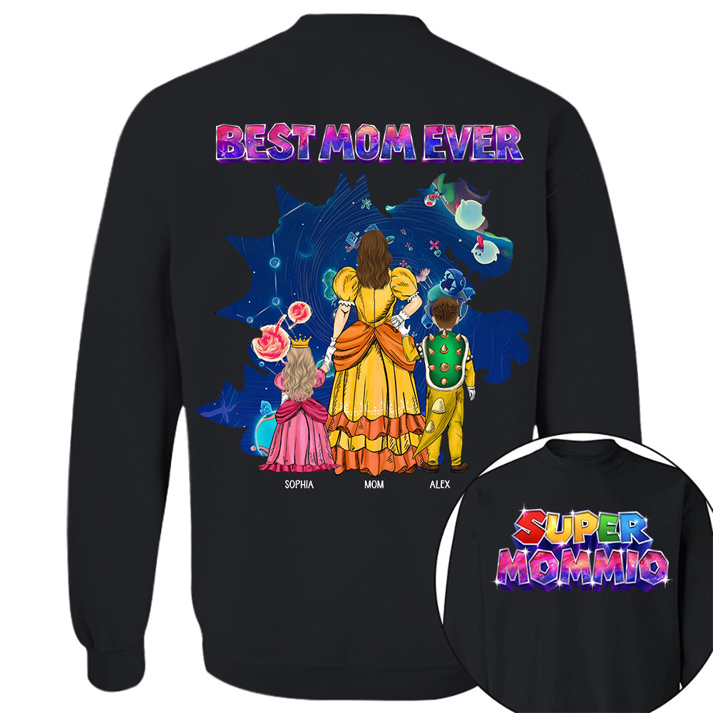 Customized Super Mommio Galaxy Gaming Shirt, Gift For Mom, Mother's Day L0411
