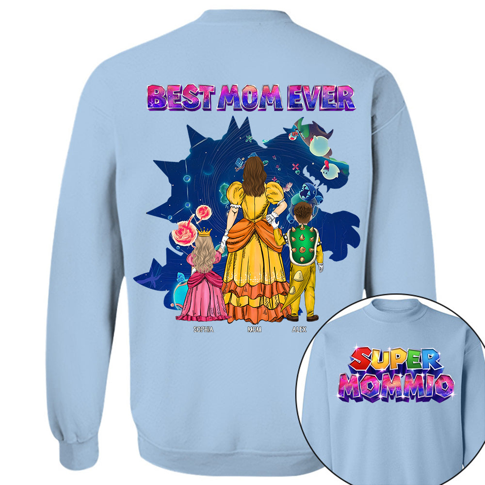 Customized Super Mommio Galaxy Gaming Shirt, Gift For Mom, Mother's Day L0411