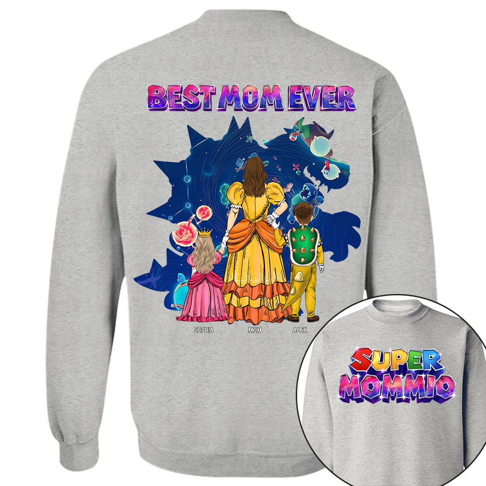 Customized Super Mommio Galaxy Gaming Shirt, Gift For Mom, Mother's Day L0411
