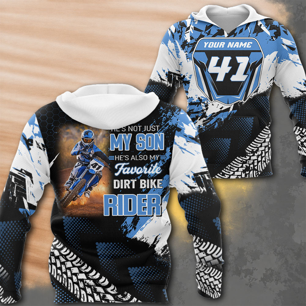 He Is Not Just My Son He Is Also My Favorite Dirt Bike Rider Shirt - Gift For Motocross Mom Dad Family A2110 Pt99