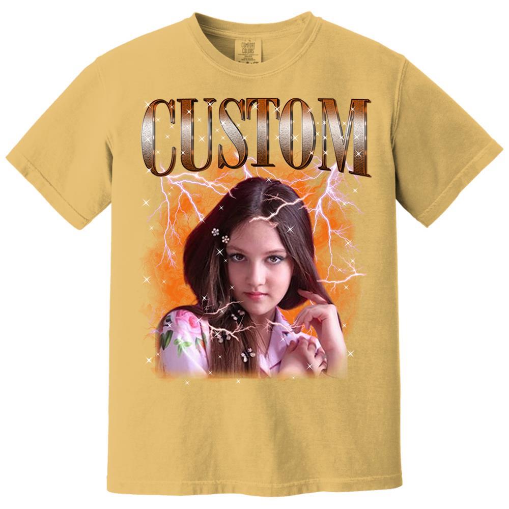 Custom Bootleg Rap Tee Shirt for Boyfriend Girlfriend Custom Face Tshirt Vintage Graphic Shirt Nh00