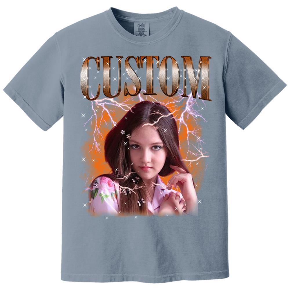 Custom Bootleg Rap Tee Shirt for Boyfriend Girlfriend Custom Face Tshirt Vintage Graphic Shirt Nh00