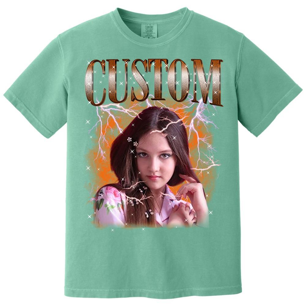 Custom Bootleg Rap Tee Shirt for Boyfriend Girlfriend Custom Face Tshirt Vintage Graphic Shirt Nh00