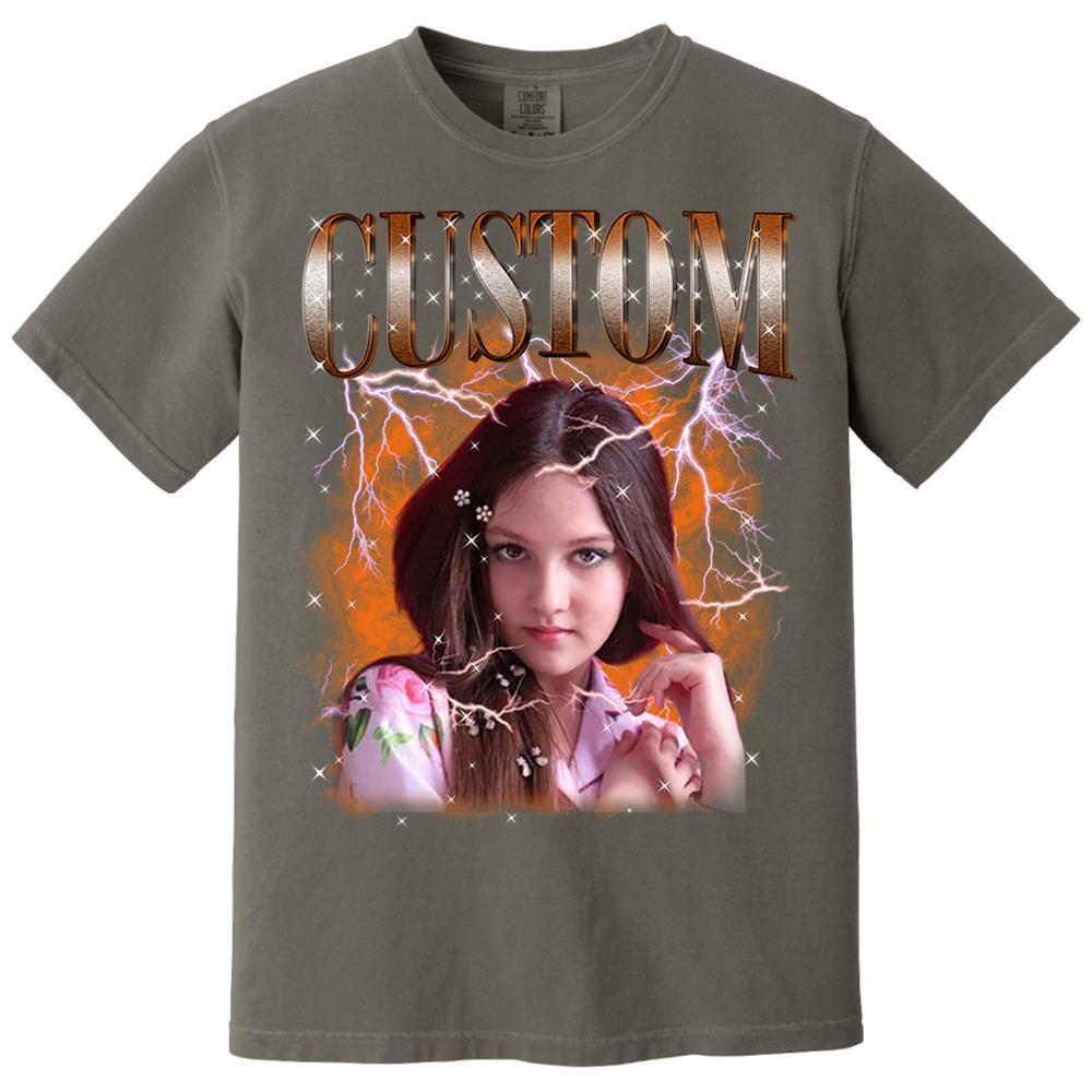 Custom Bootleg Rap Tee Shirt for Boyfriend Girlfriend Custom Face Tshirt Vintage Graphic Shirt Nh00