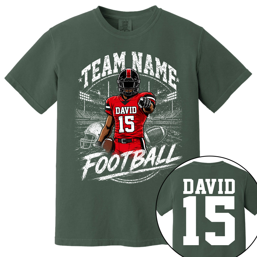 Personalized American Football Team Shirt - Football GameDay Custom Shirt Na02 VH01