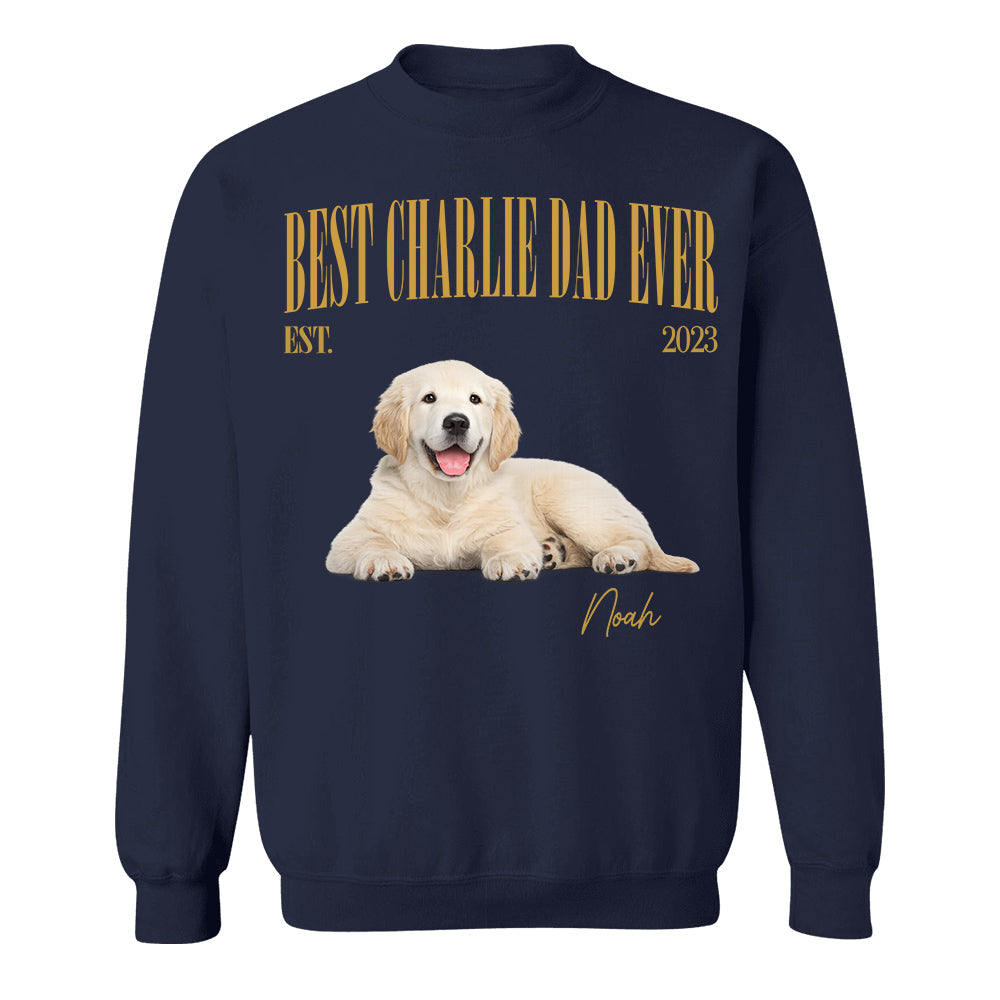 Best Dog Dad Ever, Personalized Dog Dad T-Shirt Custom Pet Photo & Name, Father’s Day Gift, American Dog Dads Gifts, Pet Lover Humor MI209 TH23