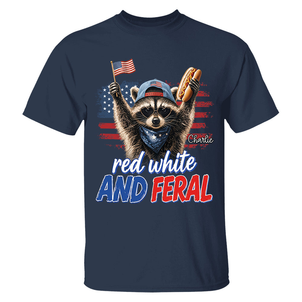 Red White And Patriotic Raccoon, Custom Photo Pet Dog Cat & Raccoon Shirt, Funny USA Animal For 250 Years Of Freedom, July 4th Gift MI209 VH01