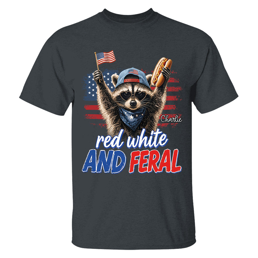 Red White And Patriotic Raccoon, Custom Photo Pet Dog Cat & Raccoon Shirt, Funny USA Animal For 250 Years Of Freedom, July 4th Gift MI209 VH01
