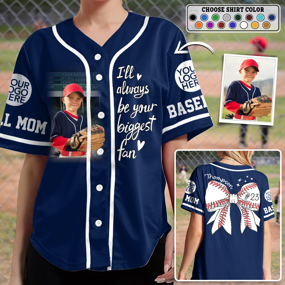 Baseball Mama Jersey - Personalized Shirt For Baseball Lovers Custom Photos For Family NA04 Do99