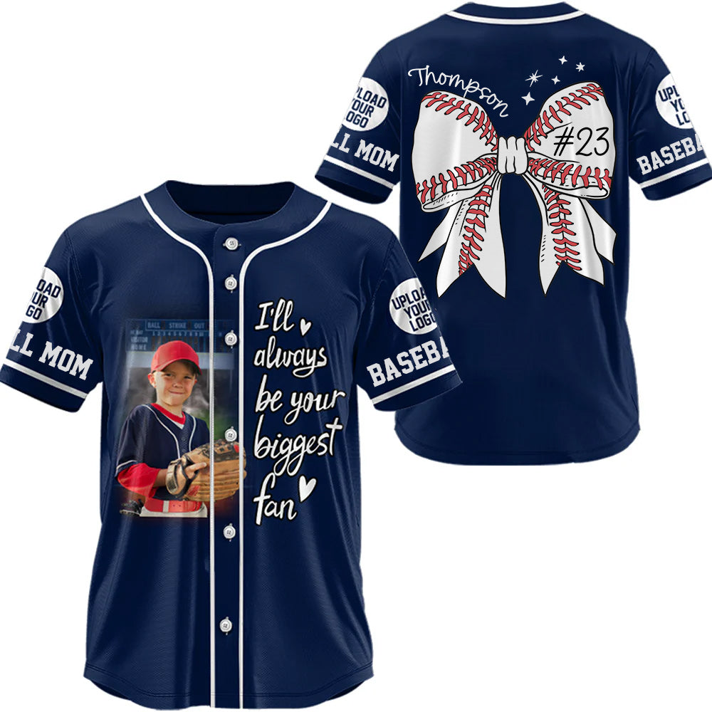 Baseball Mama Jersey - Personalized Shirt For Baseball Lovers Custom Photos For Family NA04 Do99