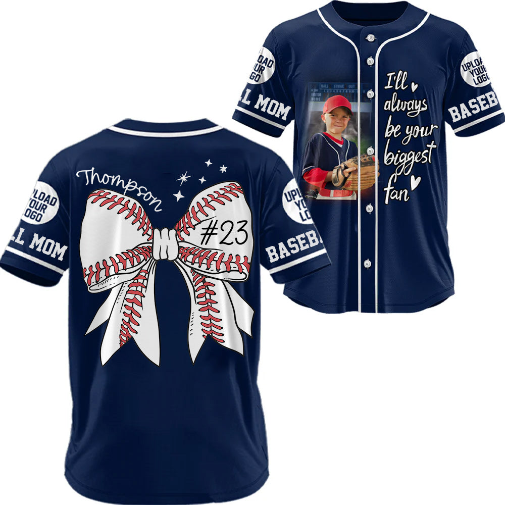 Baseball Mama Jersey - Personalized Shirt For Baseball Lovers Custom Photos For Family NA04 Do99
