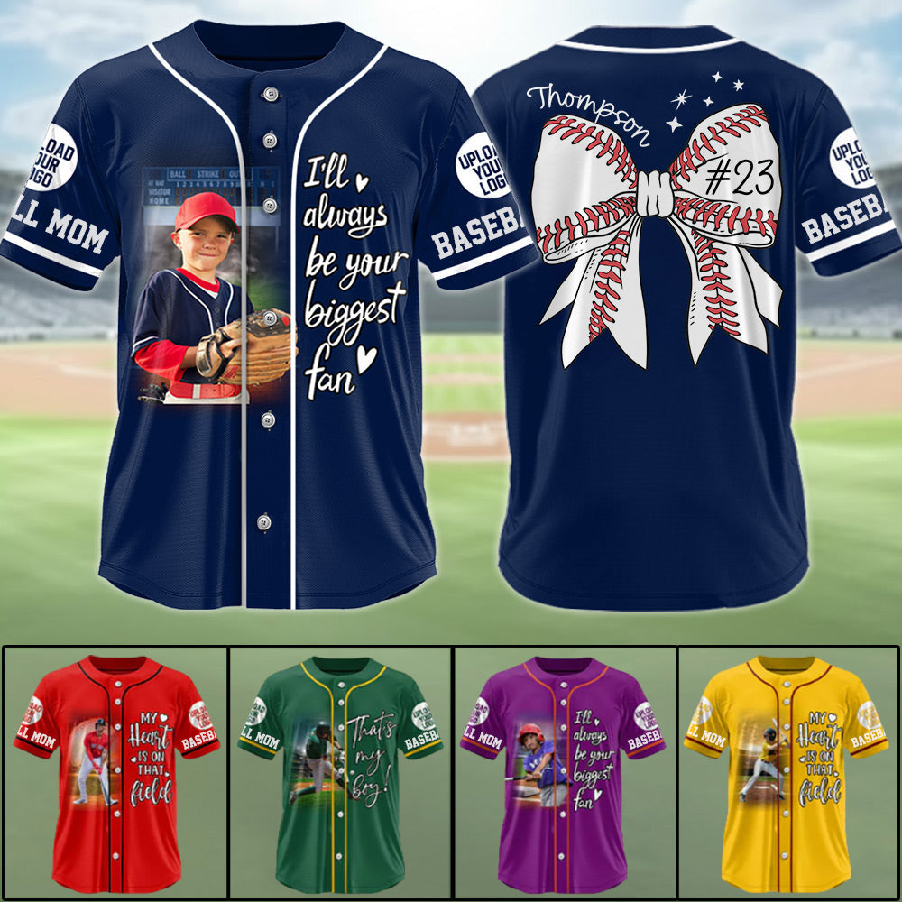 Baseball Mama Jersey - Personalized Shirt For Baseball Lovers Custom Photos For Family NA04 Do99