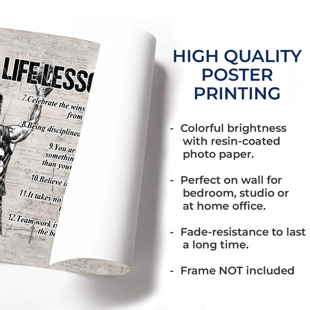 Personalized Basketball Life Lessons Poster-Basketball Gift For Basketball Lovers NA02