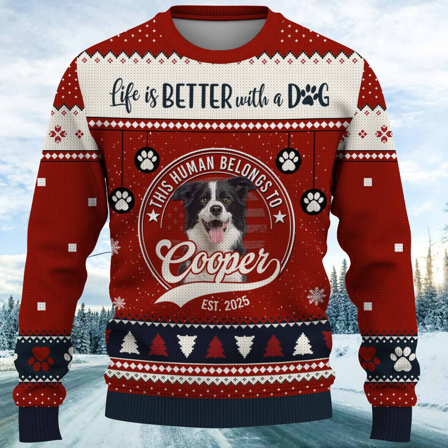 Custom Life Is Better With A Dog, Personalized Ugly Sweater, Gift For Dog Lover T1807 Pt99