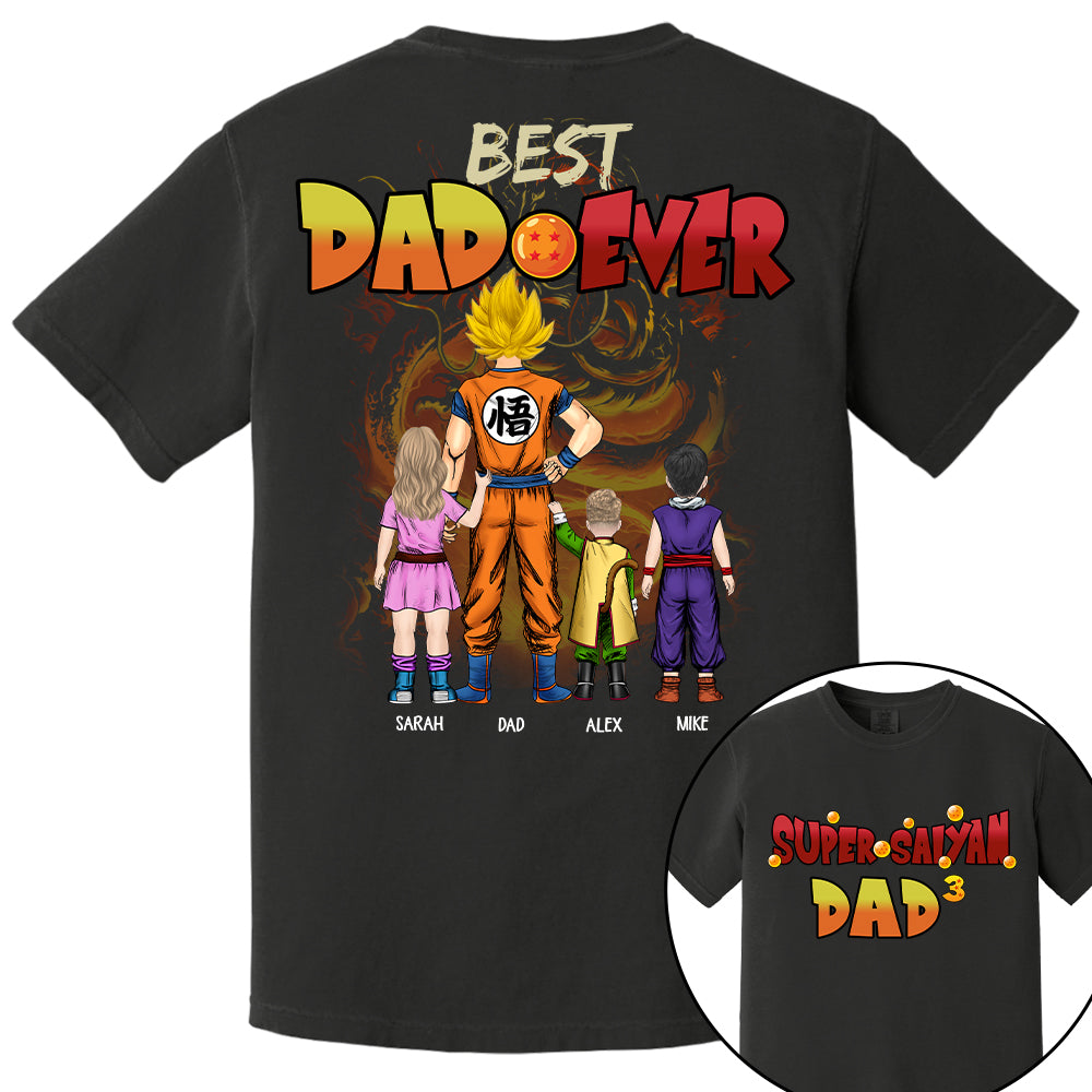 Personalized Best Dad Ever Shirt - Dragon Dad Custom Shirt Gift For Dad Vr2 Na02 T24