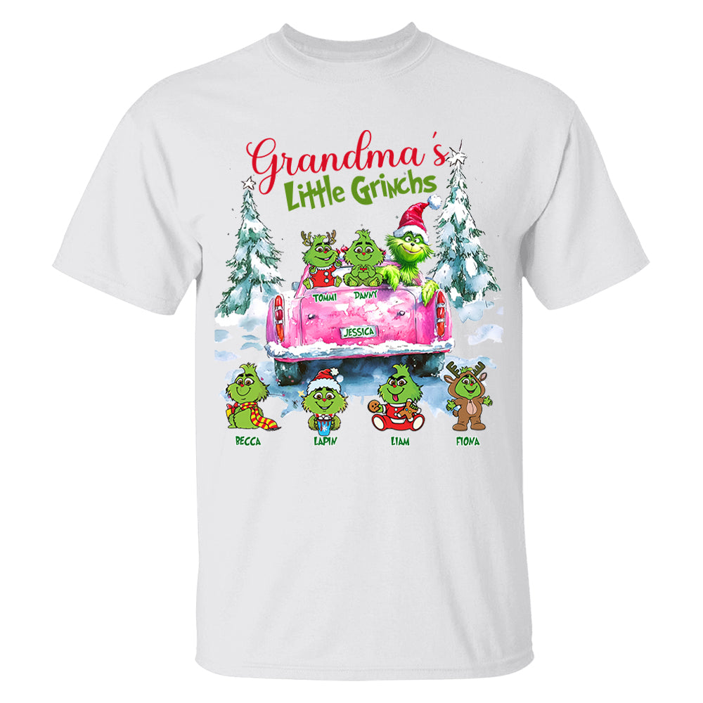 Personalized Grandma's Little Grandkids Christmas Shirt