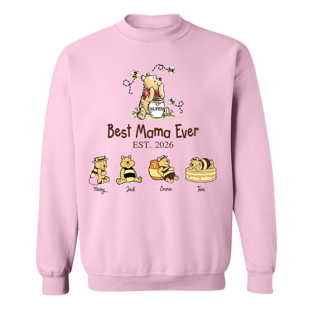 Mama Bear Best Mama Ever,  Mama Est, Personalized Sweatshirt Mama Bear, Grandma Bear, Gifts For Mom, Gift For Grandma, Gifts For Mother's Day