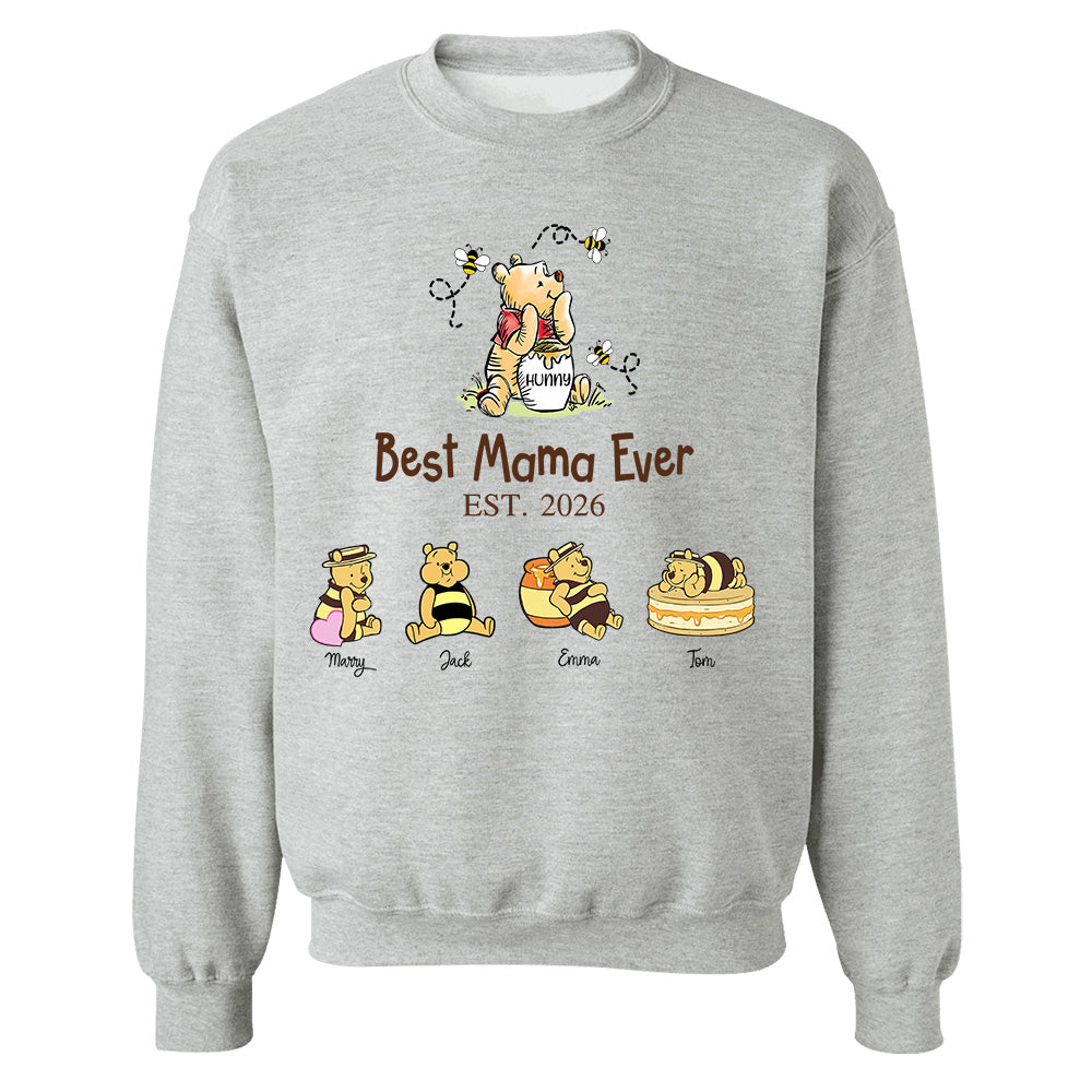 Mama Bear Best Mama Ever,  Mama Est, Personalized Sweatshirt Mama Bear, Grandma Bear, Gifts For Mom, Gift For Grandma, Gifts For Mother's Day