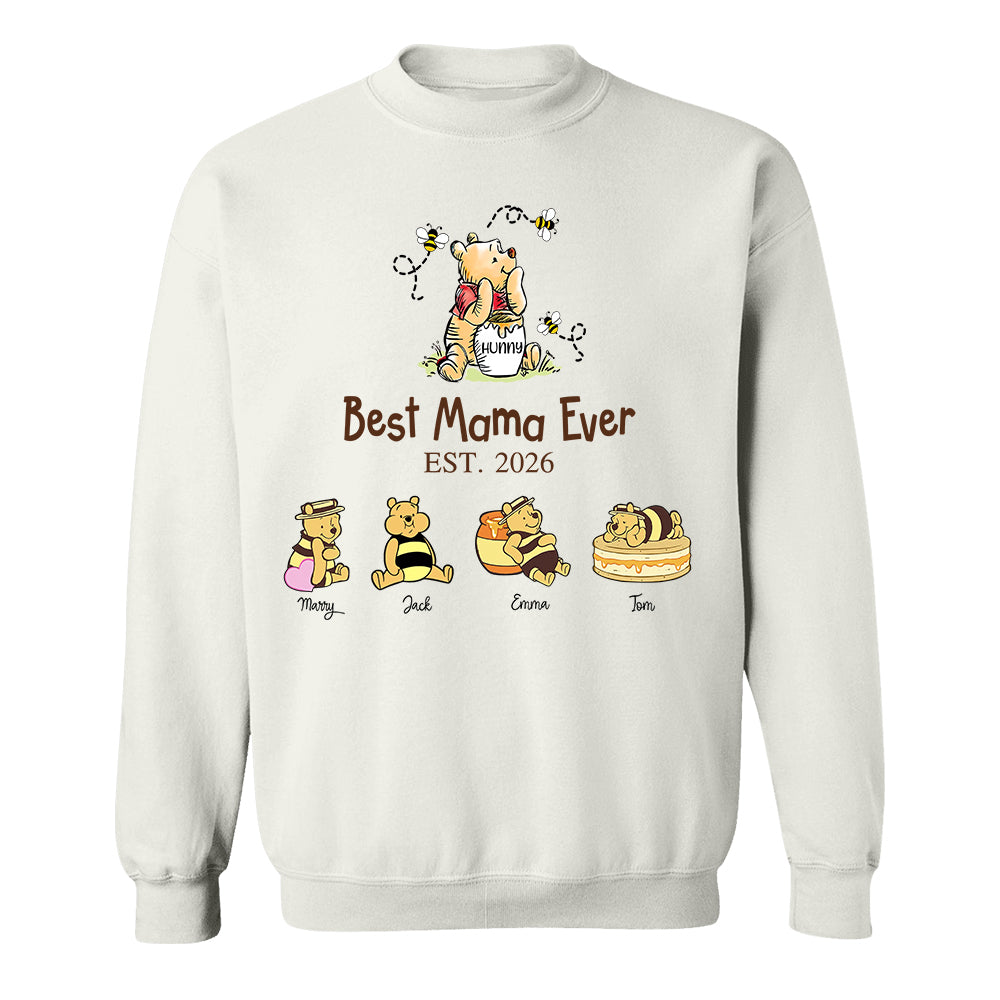 Mama Bear Best Mama Ever,  Mama Est, Personalized Sweatshirt Mama Bear, Grandma Bear, Gifts For Mom, Gift For Grandma, Gifts For Mother's Day