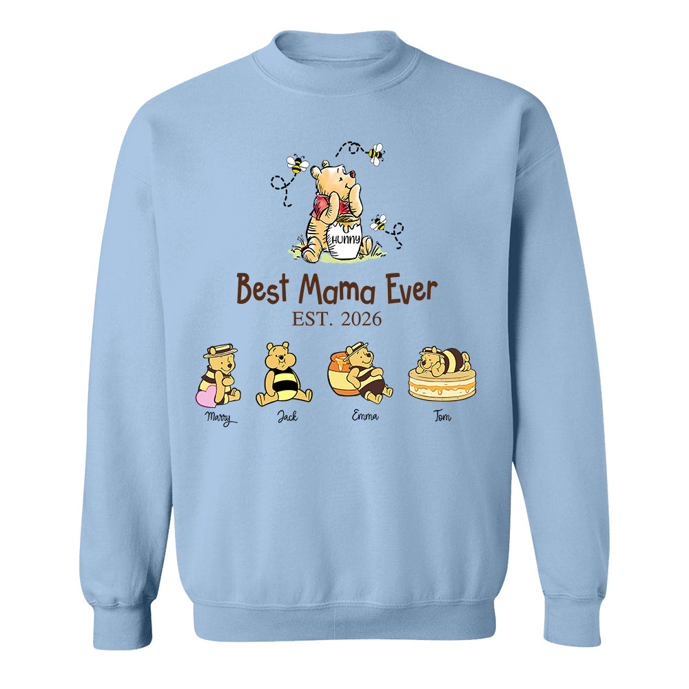 Mama Bear Best Mama Ever,  Mama Est, Personalized Sweatshirt Mama Bear, Grandma Bear, Gifts For Mom, Gift For Grandma, Gifts For Mother's Day