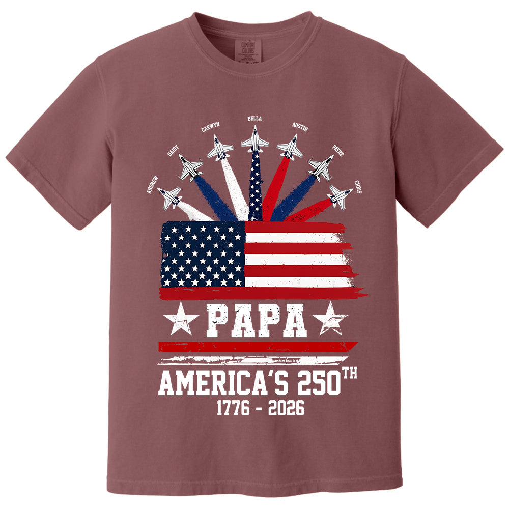 Custom Papa America 250th Anniversary, Gift For Dad Grandpa L0411 TH23