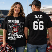 Personalized Senior Football Shirt, Custom Player Name Number Tee, Football Mom Senior Night Gift, Senior Football Mom Gift Na02 T24