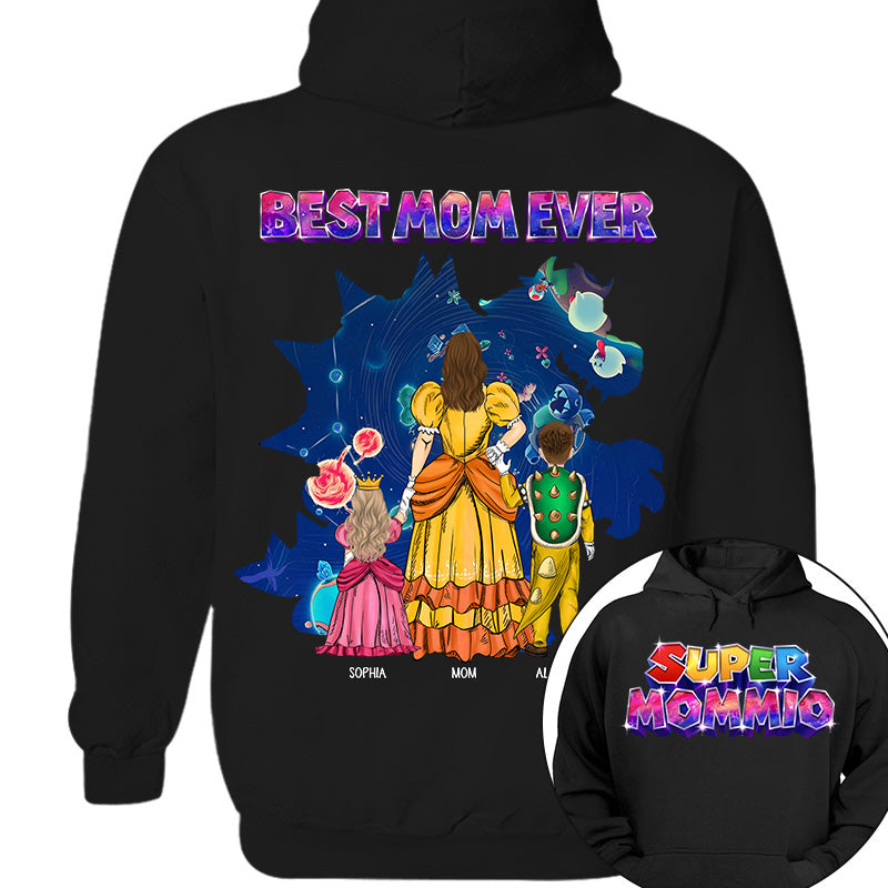 Customized Super Mommio Galaxy Gaming Shirt, Gift For Mom, Mother's Day L0411