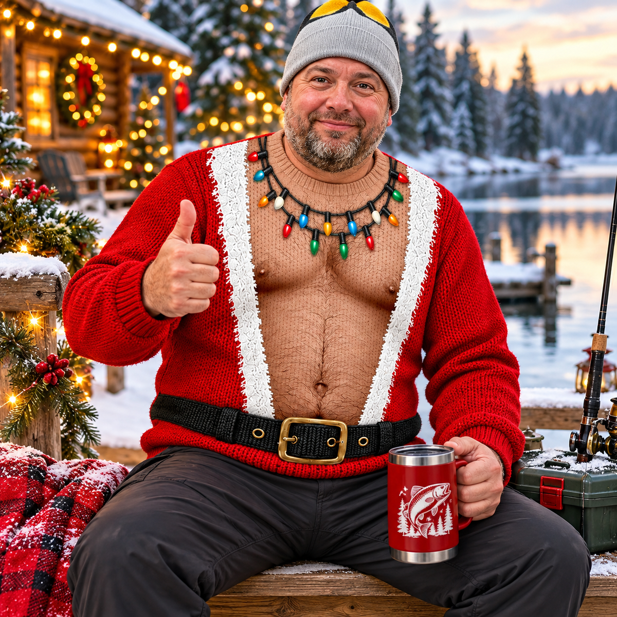 Personalized Photo I'd Rather Be Fishing Ugly Sweater, Funny Gift For Fishing Lovers L0411 VH01 TL06