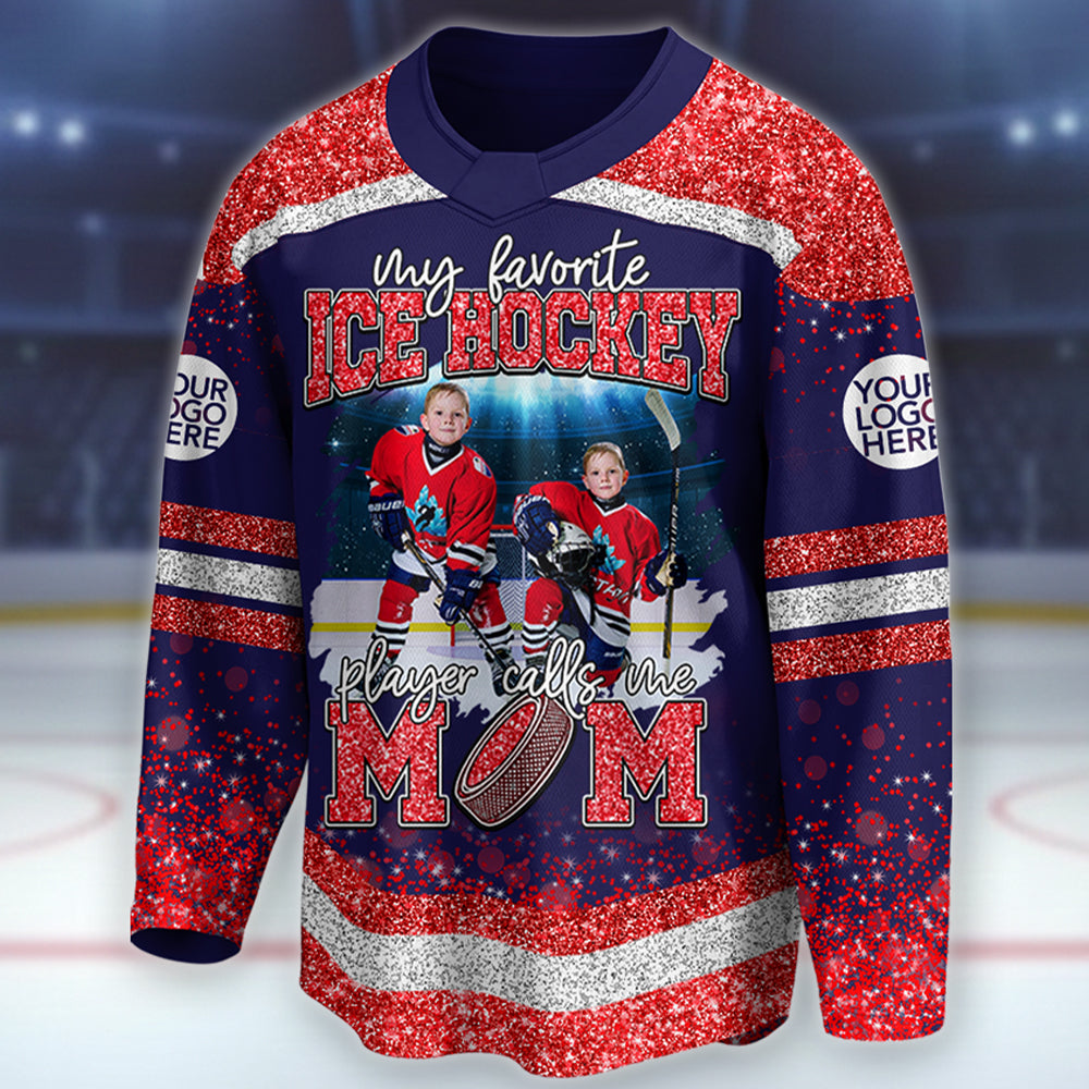 My Favorite Hockey Player Calls Me Mom -  Personalized Ice Hockey Shirt Custom Nickname Mom Grandma Hockey Family NA04 Hv01