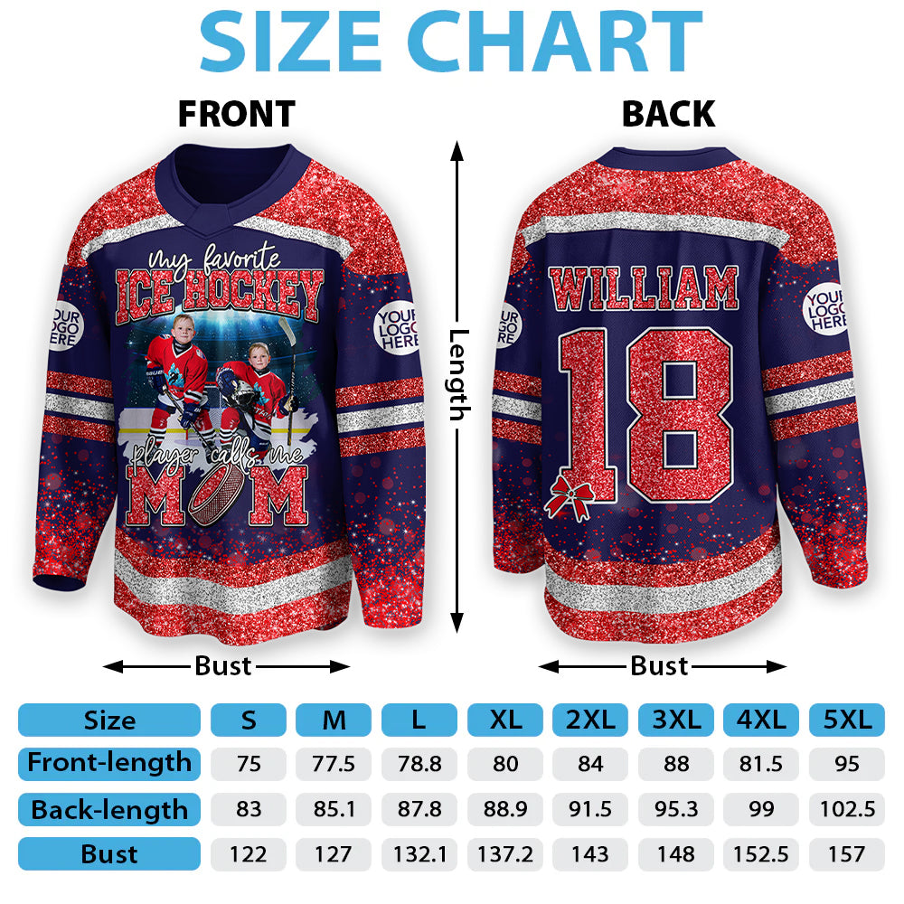 My Favorite Hockey Player Calls Me Mom -  Personalized Ice Hockey Shirt Custom Nickname Mom Grandma Hockey Family NA04 Hv01