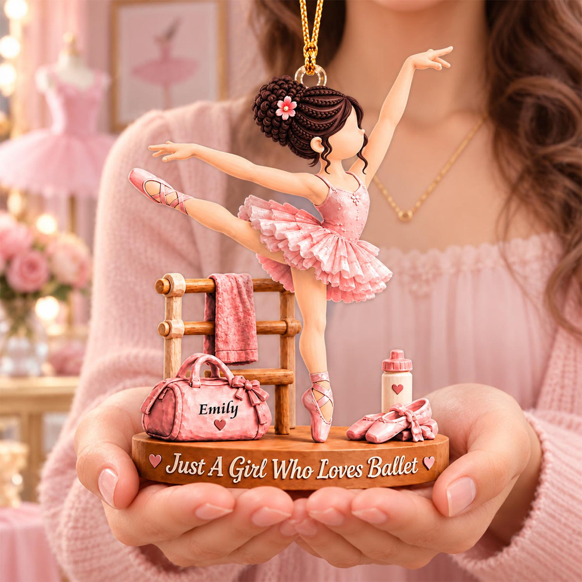 Just A Girl Who Loves Ballet, Personalized Ballet Ornament, Custom Player Name Gift, Gift For Ballet Players Ballet Lovers MI209 Pt99