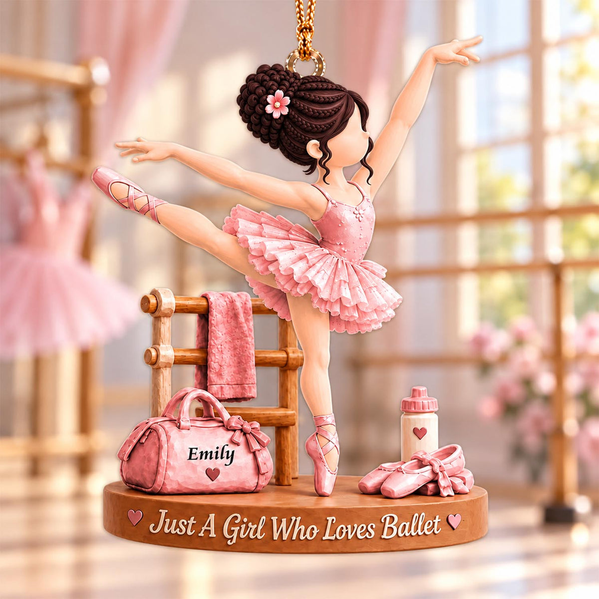 Just A Girl Who Loves Ballet, Personalized Ballet Ornament, Custom Player Name Gift, Gift For Ballet Players Ballet Lovers MI209 Pt99